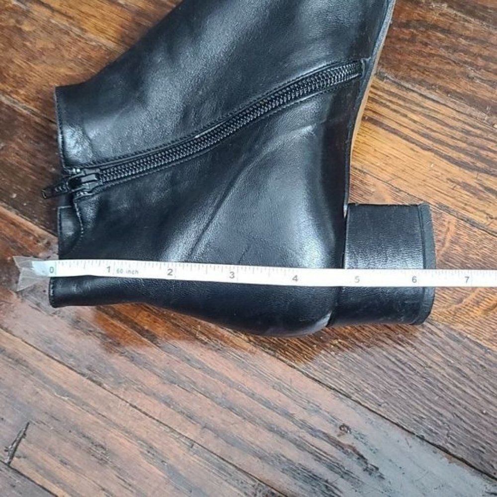 Taryn Rose Black Leather Ankle Boots - Picture 16 of 16